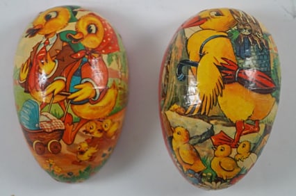 German Paper Mache Easter Egg Candy Container #2