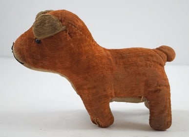Antique Straw Stuffed Dog Toy 1920’s #4