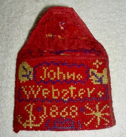 John Webster’s Needlework Wallet /Purse, 19th C.