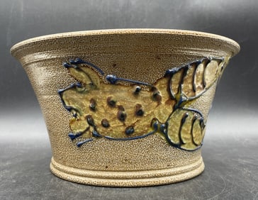 Vintage Art Pottery Vase Tadpole Frog