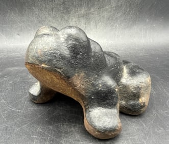 OLD CAST IRON FROG DOORSTOP GARDEN TOAD