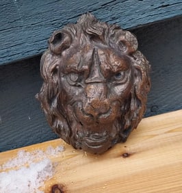 Antique Cast bronze brass Lion 1930