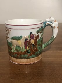 Wedgwood Majolica Hound Handled Mug