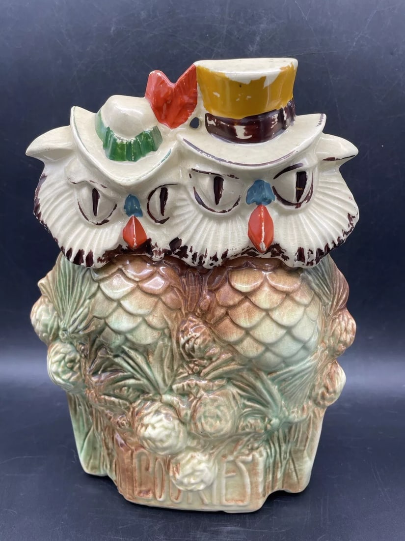 McCoy USA Cookie Jar Mr & Mrs Owl When Shadows Fall 1950's (1 of 8)
