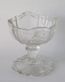 Antique miniature clear glass compote.
