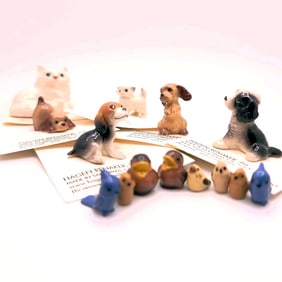 Hagen-Renaker Raining Cats and Dogs and Birds in Miniature