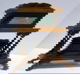 An exceptional dresser piece with carved bible