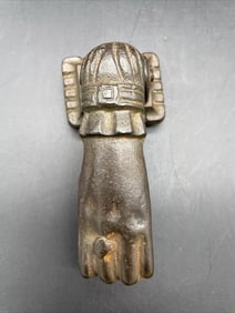 Antique Hand cast iron door knocker Old Architectural