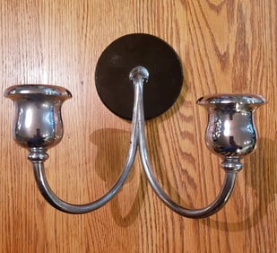 Mid Century Modern fixture antique copper socket black chrome