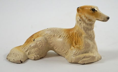 Antique Borzoi Dog Cast Iron Hubley Paperweight