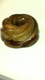 Redware turkshead mold marked "John Bell Waynesboro "