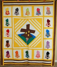 Unusual 40's Windmill Quilt
