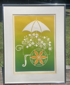 Vintage Etching AVE MARIA "April Showers" Signed Framed Limited Edition 16/275