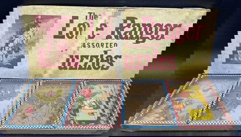 RARE! THE LONE RANGER ASSORTED DEXTERITY PUZZLES W/ ORIGINAL BOX
