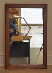 Antique Mirror & Pine Wood Frame Ca. 1930’s.