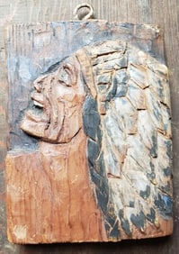 antique carving American Indian Chief colors. 1920's