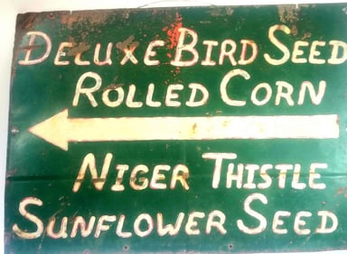 Tin painted sign