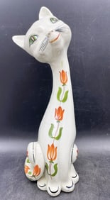 Mid Century Italian Ceramic Pottery Cat