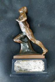 Track trophy bookend 1933 South Dakota Relays Track One Mile WB