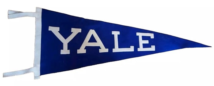 1930 Yale University Pennant Sewn felt 28"