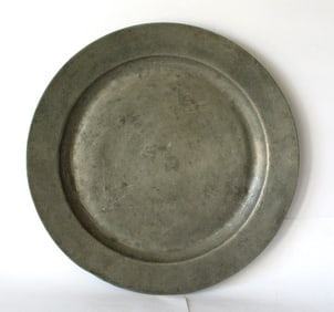 Antique pewter charger.