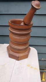 Store display huge wood store display mortar and pestle