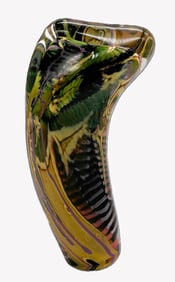 Art Glass Sally Rogers Free Form Sculpture Signed Dated