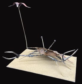 Artisan Crab Sculpture Signed Dated