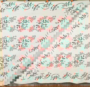 Well Quilted 30's "Meadow Daisy" Applique Quilt