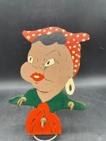 Black Americana Mammy Wall Hook Rack