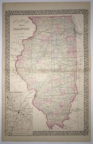 County & Township Map of the State of Illinois.