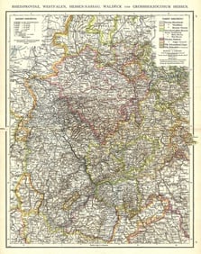 Rheinprovinz, Westfalen, Hessen-Nassau, Waldeck Und Grossherzogthum Hessen.