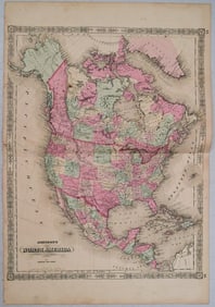 1863 Johnson's North America