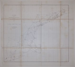 Sketch a Showing the Primary Triangulation in Section I and the Connection of The Baselines in
