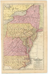 Map of The Middle States & Part of The Southern