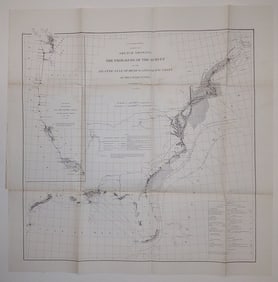 Sketch Showing the Progress of the Survey On The Atlantic, Gulf of Mexico and Pacific Coast Of The