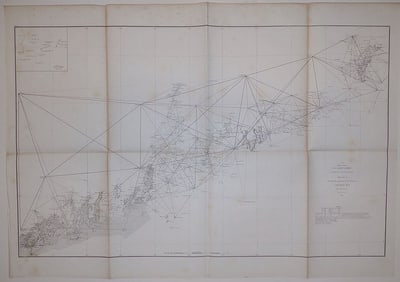 Sketch a Showing the Progress of the Survey in Secton No. 1 from 1852 to 1865
