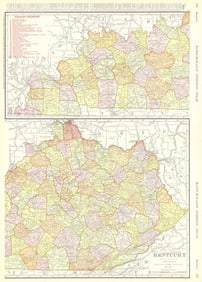 Kentucky Rand, McNally Indexed Atlas [gazetteer]