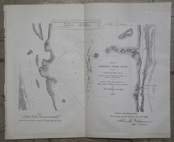 Map of Umatilla Upper Rapid on the Upper Columbia River