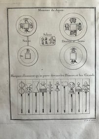 1752 Japanese Coins and Military Banners During the Tokugawa Era by Provost