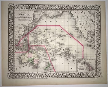Map of Oceanica, Exhibiting Its Various Divisions Island Groups &C.