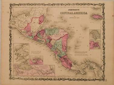 1863 Johnson Map of Central America -- Johnson's Central America