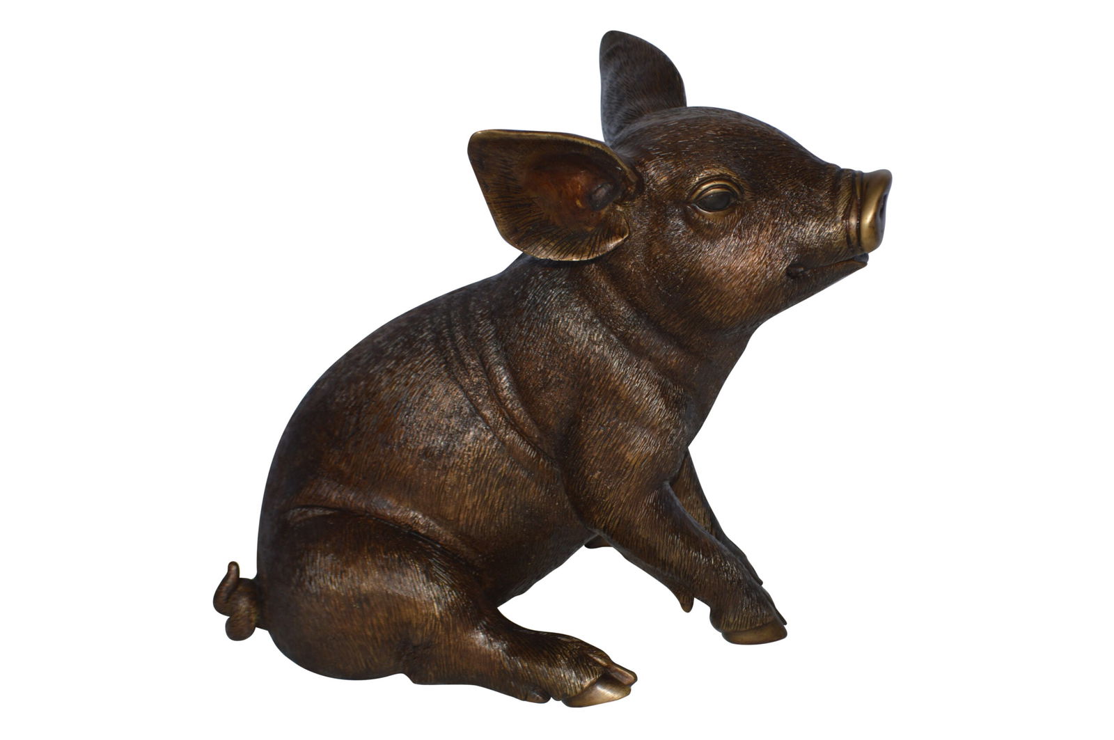 Pig â€“ Piglet Bronze Statue - Size: 14"L x 10"W x 12"H. (1 of 10)