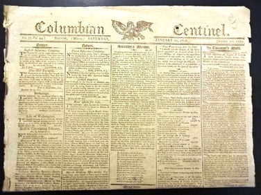 1806 Newspaper Missouri Indians Drinking