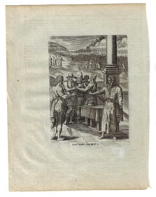 1660 Engraving Jesus and Money Changers