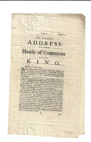 1761 English Address to King on His Marriage