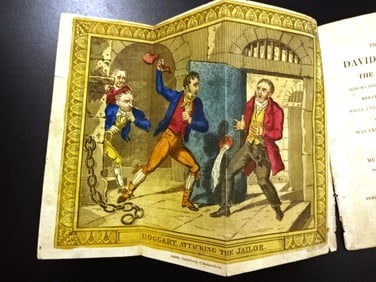 1825 Life of David Hoggart Murder Rare Imprint Engraving