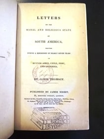 1827 Letters on Moral Religious State South America