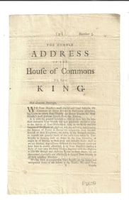 1742 English Address to King Austria Hungary