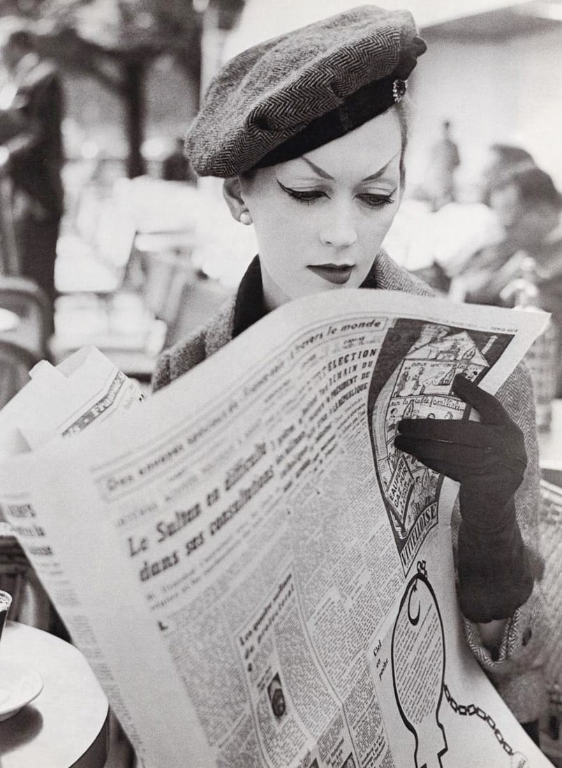 RICHARD AVEDON - Dovima, Paris, 1955: Artist:RICHARD AVEDON Print Title: Dovima, Paris, 195 Medium: Duotone Photo-lithograph Printed 1970s in the US Image size (inches) approx 13 x 9.5” Richard Avedon (1923-2004) was an influential 